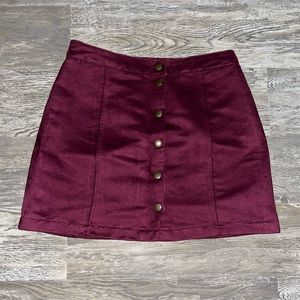 Wine colored velvet Old Navy skirt